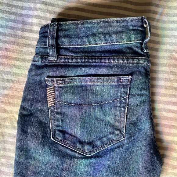 Paige Petite: Blue Heights Low Rise Skinny Leg 27 - Picture 4 of 5